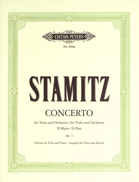 EDITION PETERS STAMITZ CARL - CONCERTO IN D OP.1 - VIOLA AND PIANO