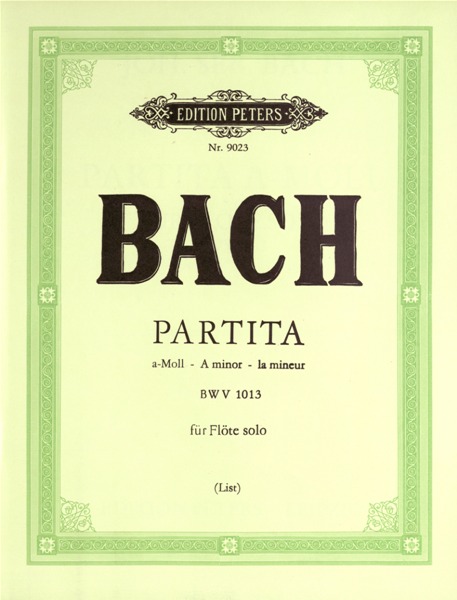 EDITION PETERS BACH JOHANN SEBASTIAN - PARTITA IN A MINOR (SONATA) BWV 1013 - FLUTE/PICCOLO