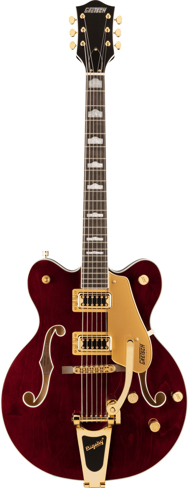 GRETSCH GUITARS G5422TG ELECTROMATIC CLASSIC HOLLOW BODY DOUBLE-CUT WITH BIGSBY AND GOLD HARDWARE LRL WALNUT STAIN