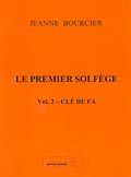 EDITION DELRIEU BOURCIER JEANNE - PREMIER SOLFEGE VOL.2 - CLE DE FA