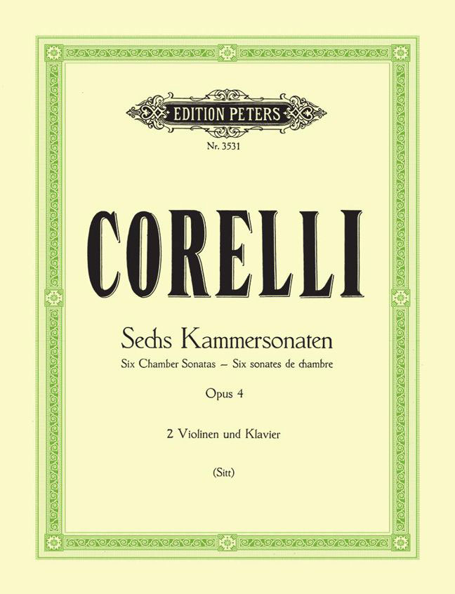 EDITION PETERS CORELLI ARCANGELO - SONATE DA CAMERA OP.4 NOS.1-6 - VIOLIN ENSEMBLE