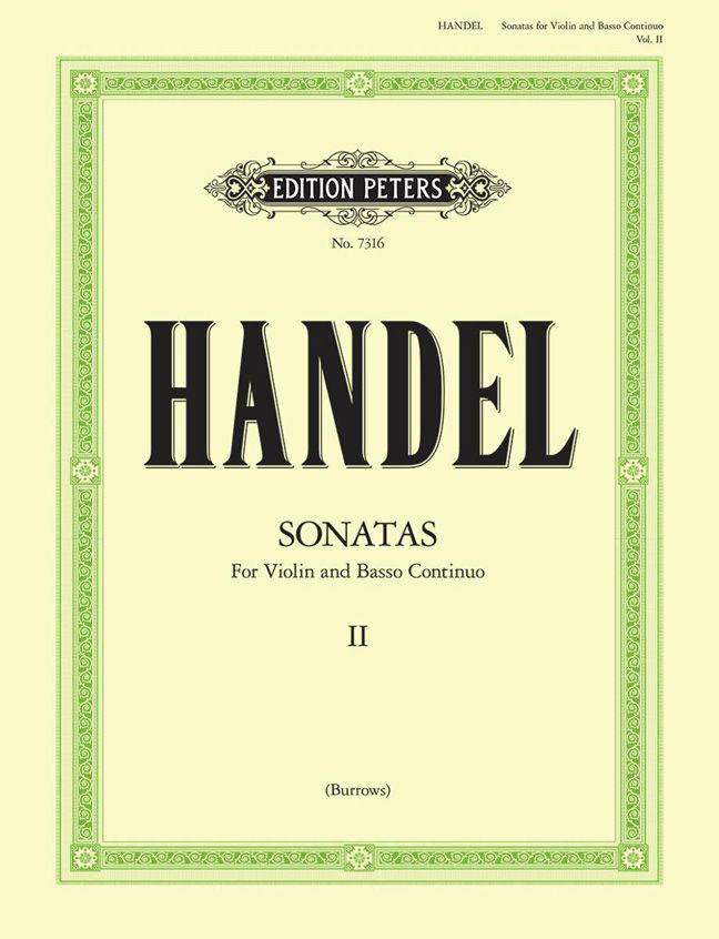 EDITION PETERS HANDEL GEORGE FRIDERIC - VIOLIN SONATAS VOL 2 - VIOLIN AND PIANO