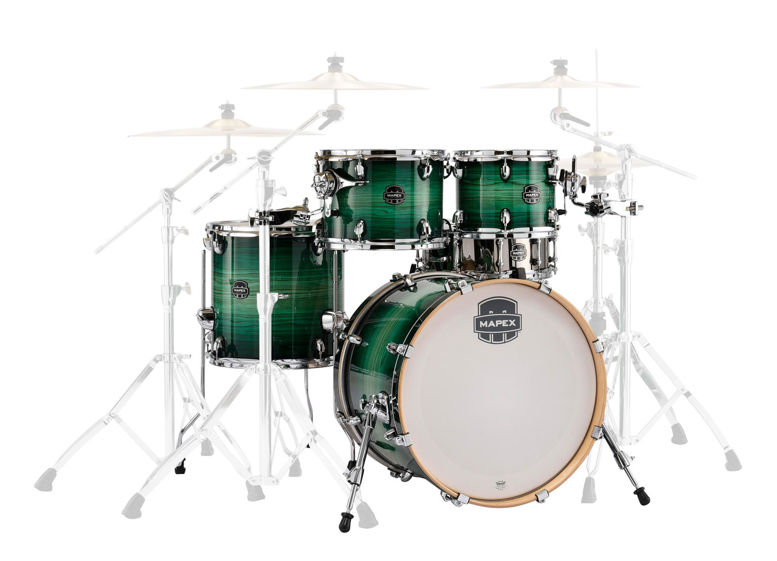 MAPEX AR504S-DW - ARMORY 5 SHELLS FUSION 20 VERTE EMERALD BURST (WITHOUT HARDWARE)
