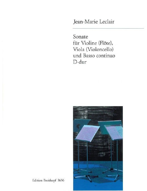 EDITION BREITKOPF LECLAIR JEAN-MARIE - SONATE D-DUR - VIOLIN, VIOLA AND BASSO CONTINUO