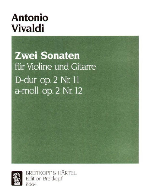 EDITION BREITKOPF VIVALDI ANTONIO - SONATEN D-DUR/A-MOLL AUS OP.2 - VIOLIN, GUITAR