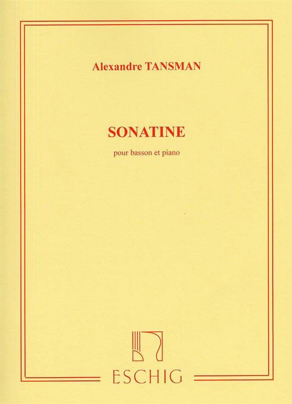 EDITION MAX ESCHIG TANSMAN - SONATINE - BASSON