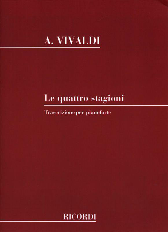 RICORDI VIVALDI A. - CONCERO DELLE RACCOLTE - PIANO