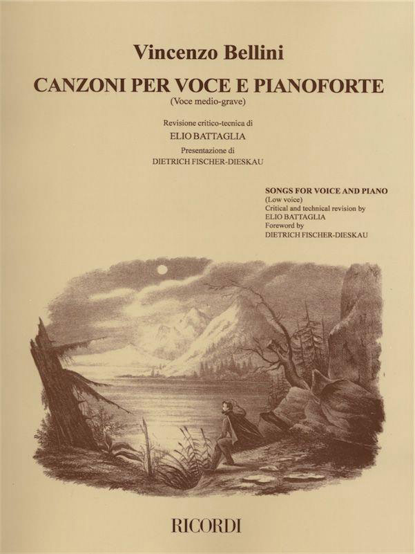 RICORDI BELLINI V. - CANZONI, PER VOCE E PIANOFORTE: VOL. 2 - VOCE MEDIO-GRAVE