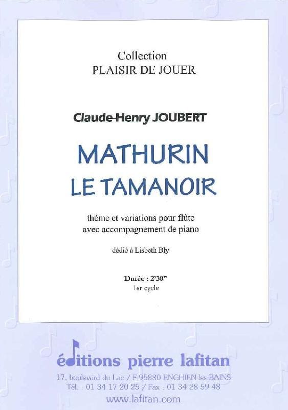 LAFITAN JOUBERT CLAUDE-HENRY - MATHURIN LE TAMANOIR - FLUTE ET PIANO
