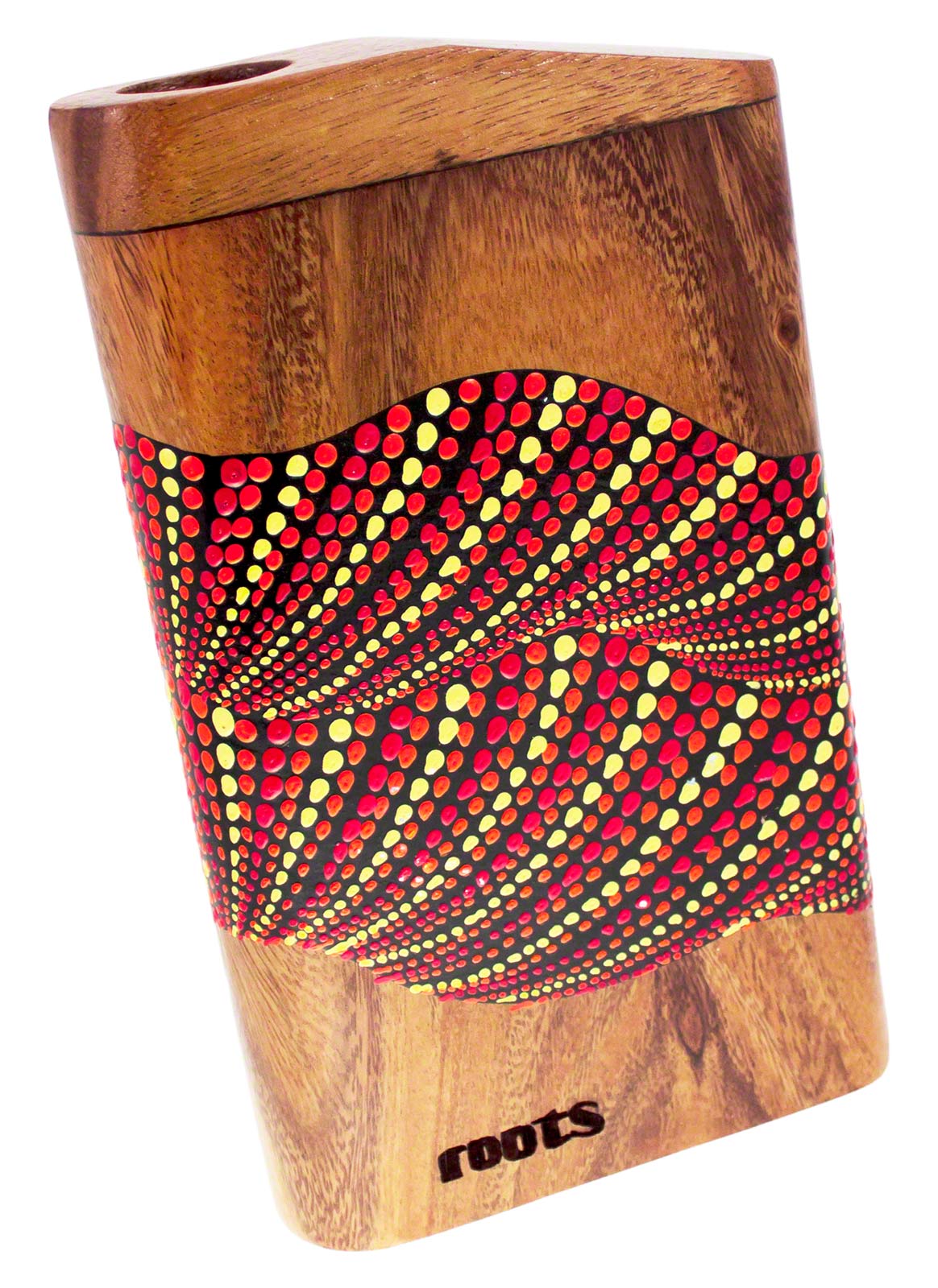 ROOTS PERCUSSION TRAVEL DIDGERIDOO WITH PAINTED ART - D TONE