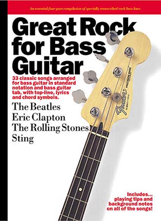 MUSIC SALES GREAT ROCK FOR BASS - BASS TAB