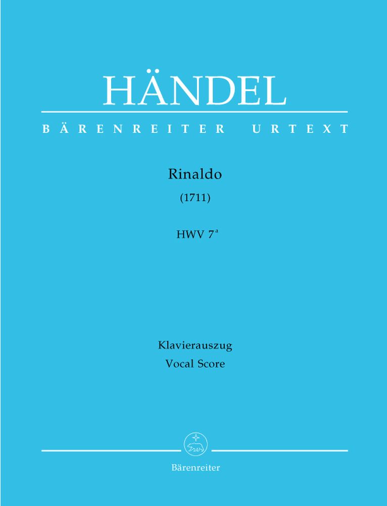 BARENREITER HANDEL G.F. - RINALDO HWV 7A - PIANO REDUCTION