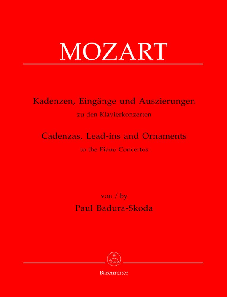 BARENREITER BADURA-SKODA PAUL - CADENZAS, LEAD-INS AND ORNAMENTS TO THE PIANO CONCERTOS BY W.A. MOZART