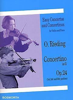 BOSWORTH RIEDING OSCAR - CONCERTINO OP.24 EN SOL MAJEUR - VIOLON & PIANO