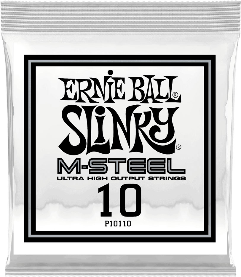 ERNIE BALL .010 M-STEEL PLAIN ELECTRIC GUITAR STRINGS