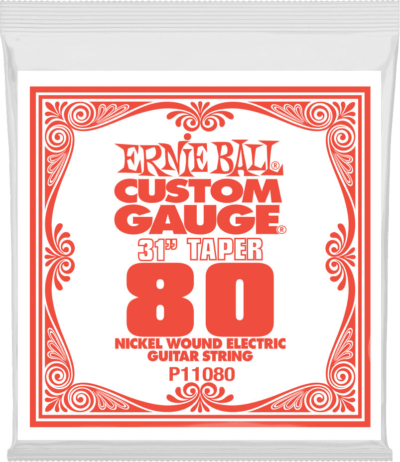 ERNIE BALL .080 LONG SCALE NICKEL WOUND ELECTRIC GUITAR STRINGS