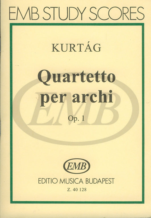 EMB (EDITIO MUSICA BUDAPEST) KURTAG G. - QUARTETTO PER ARCHI OP. 1 - CONDUCTEUR POCHE