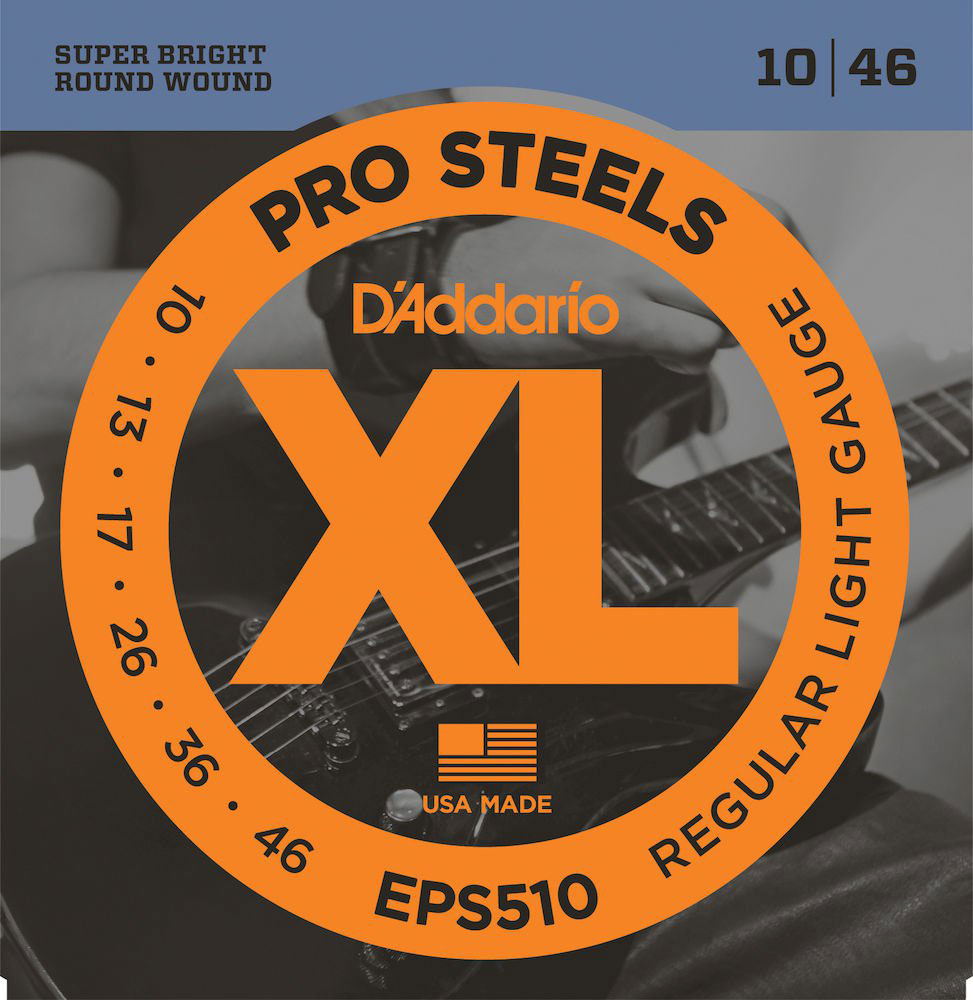 D'ADDARIO AND CO EPS510 PROSTEELS ELECTRIC GUITAR STRINGS REGULAR LIGHT 10-46