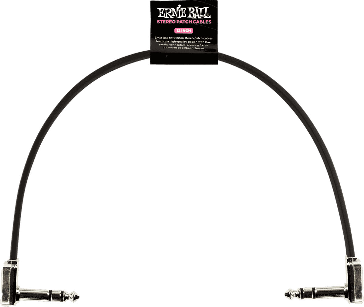 ERNIE BALL CABLES INSTRUMENT PATCH TRS - THIN & FLAT ELBOW - 30 CM