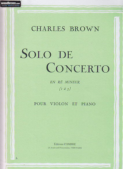 COMBRE BROWN CHARLES - SOLO DE CONCERTO EN RE MINEUR