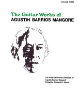 ALFRED PUBLISHING THE GUITAR WORKS OF AGUSTIN BARRIOS MANGORE VOL.3 