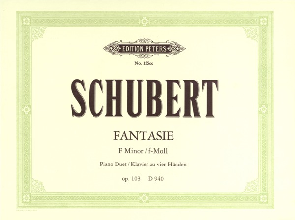 EDITION PETERS SCHUBERT FRANZ - FANTASIA IN F MINOR OP.103/D940 - PIANO 4 HANDS