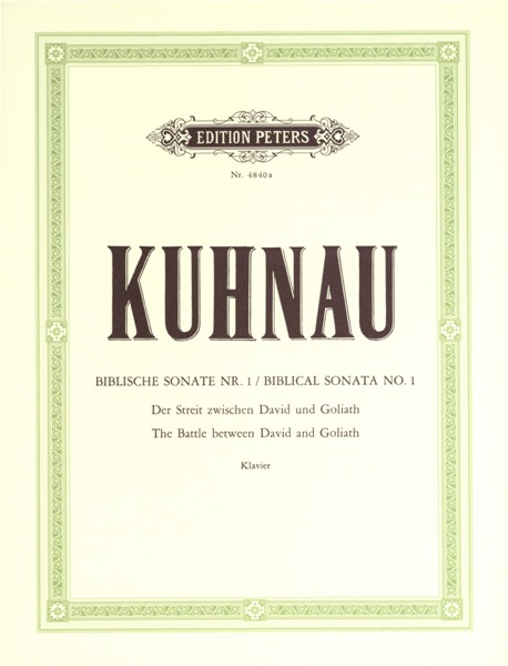 EDITION PETERS KUHNAU JOHANN - 6 SONATAS DEPICTING STORIES FROM THE BIBLE: SONATA NO.1 - PIANO