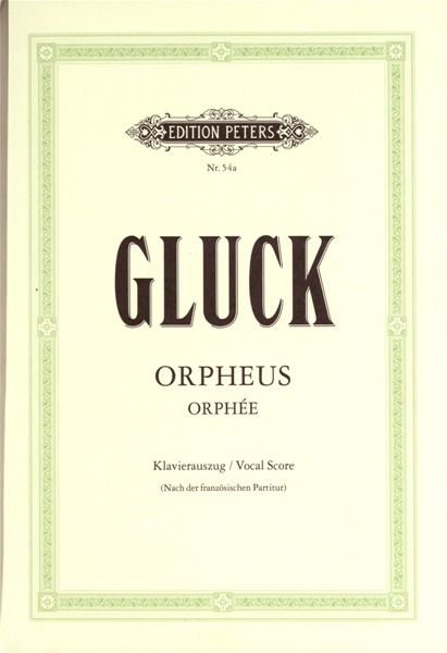 EDITION PETERS GLUCK CHRISTOPH WILLIBALD - ORPHEUS - VOICE AND PIANO (PER 10 MINIMUM)