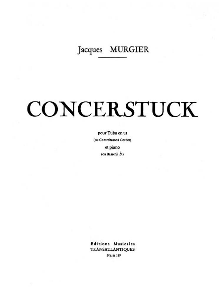 TRANSATLANTIQUES MURGIER JACQUES - CONCERTSUCK - TUBA & PIANO