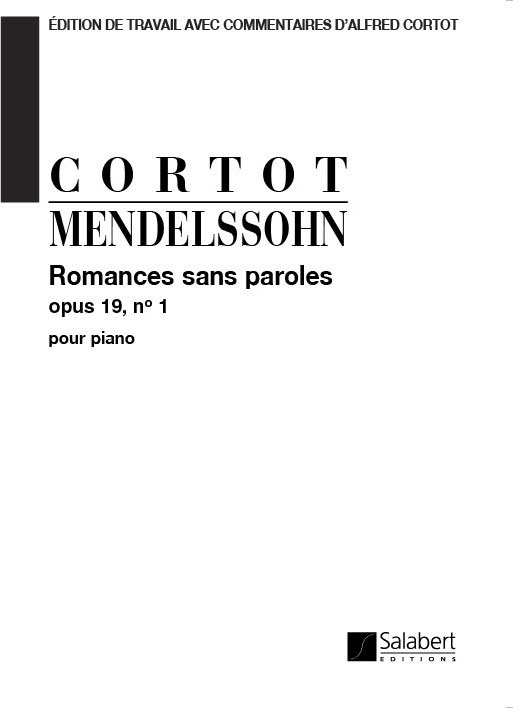 SALABERT MENDELSSOHN - ROMANCES SANS PAROLE - PIANO