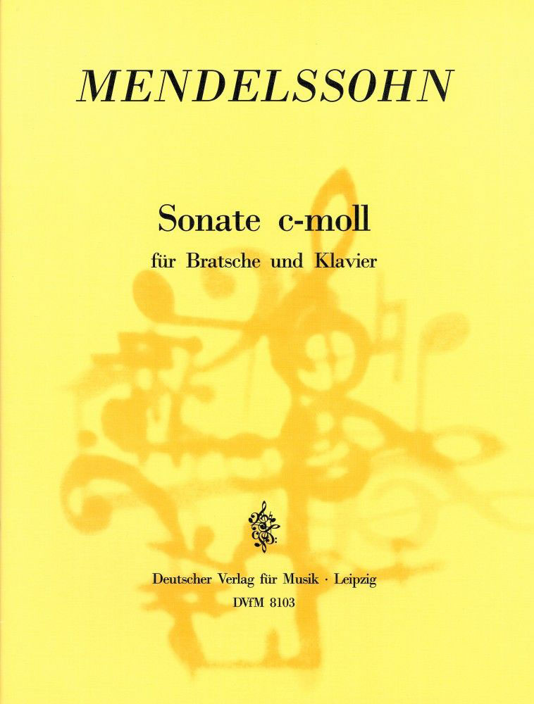EDITION BREITKOPF MENDELSSOHN-BARTHOLDY F. - SONATE C-MOLL - VIOLA, PIANO