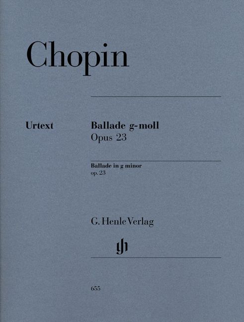 HENLE VERLAG CHOPIN F. - BALLADE G MINOR OP. 23