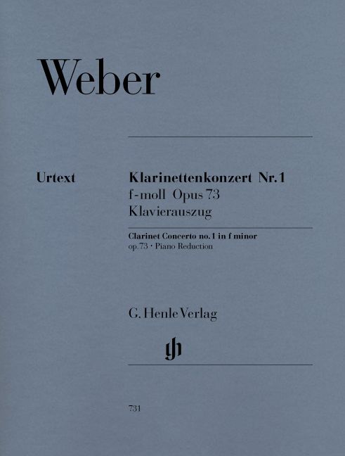 HENLE VERLAG WEBER C.M.V. - CLARINET CONCERTO AND ORCHESTRA NO. 1 F MINOR OP. 73