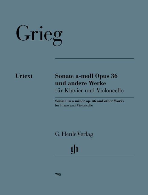 HENLE VERLAG GRIEG E. - SONATA A MINOR OP. 36 AND OTHER WORKS