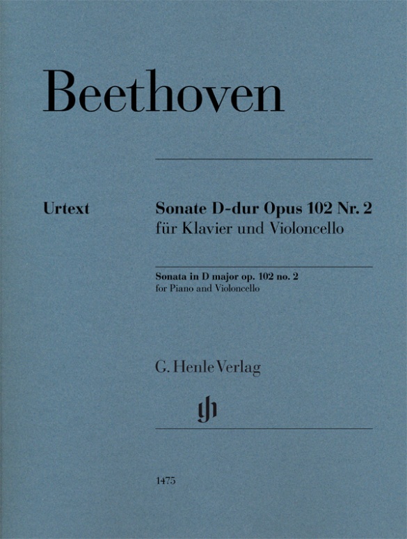 HENLE VERLAG BEETHOVEN L.V. - SONATE D-DUR OP.102 N°2 - VIOLONCELLE & PIANO 