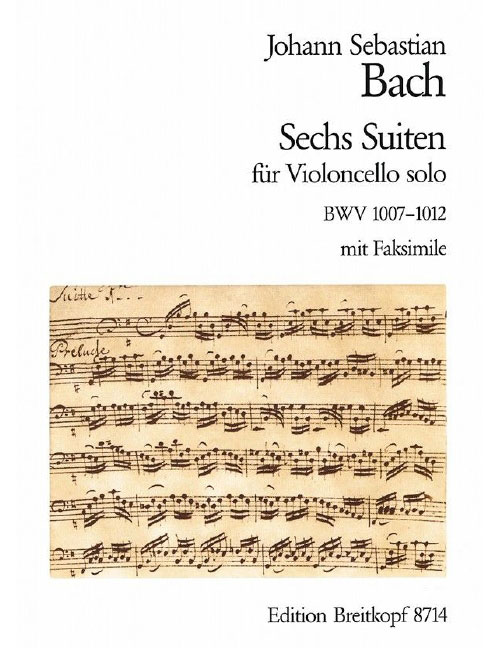 EDITION BREITKOPF BACH J.S. - SECHS SUITEN BWV 1007-1012