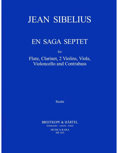 EDITION BREITKOPF SIBELIUS JEAN - EN SAGA - REKONSTRUKTION - FLUTE, CLARINET, STRING QUINTET