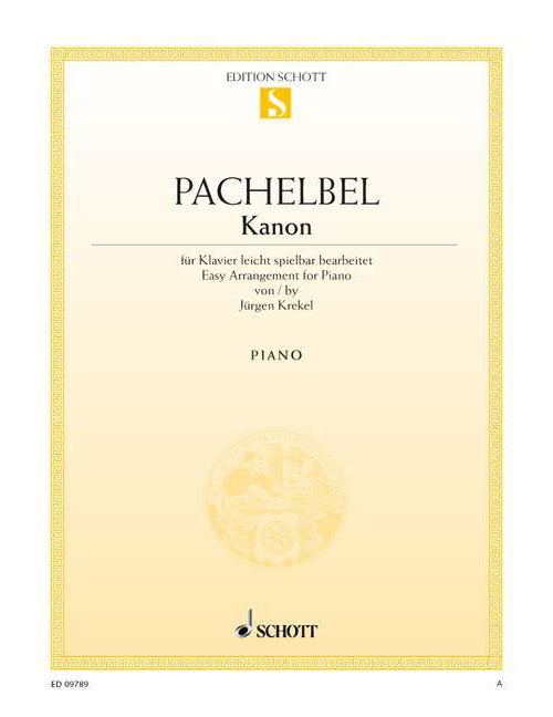 SCHOTT PACHELBEL JOHANN - CANON - PIANO