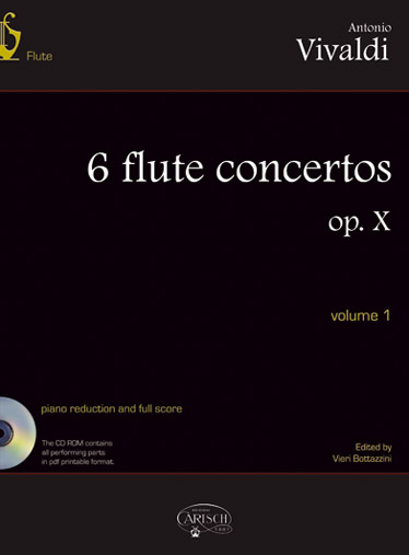 CARISCH VIVALDI ANTONIO - 6 FLUTE CONCERTOS OP.X VOL.1 + CD - FLUTE