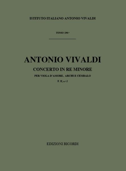RICORDI VIVALDI A. - CONCERTI IN RE MIN. RV 394 - VIOLE D'AMOUR