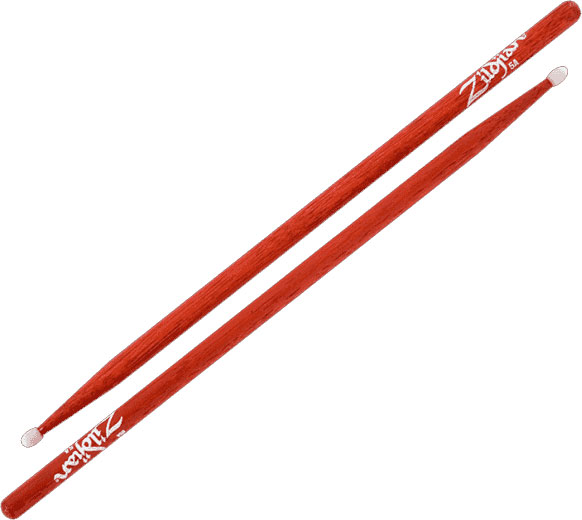 ZILDJIAN ACCESSORIES HICKORY SERIES - 5A NYLON RED - NATURAL DRUMSTICK