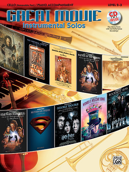ALFRED PUBLISHING GREAT MOVIE INSTRUMENTAL SOLOS + CD - CELLO AND PIANO