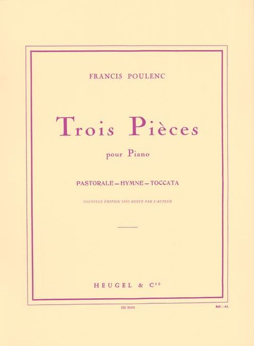 HEUGEL POULENC F. - TROIS PIECES - PIANO 