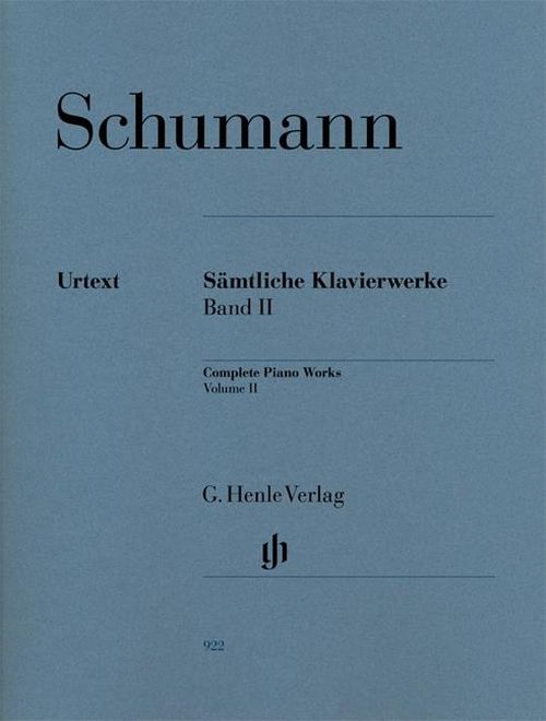 HENLE VERLAG SCHUMANN R. - COMPLETE PIANO WORKS, VOLUME II 