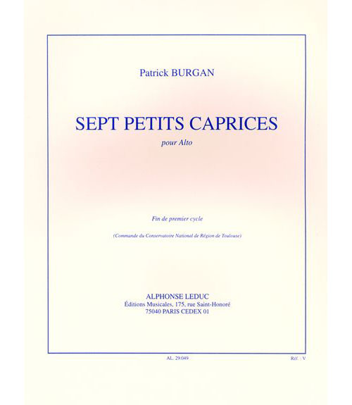 LEDUC BURGAN P. - SEPT PETITS CAPRICES - ALTO SOLO 