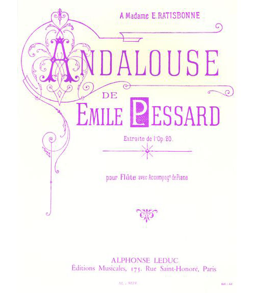 LEDUC PESSARD E. - ANDALOUSE OP.20 - FLUTE ET PIANO 