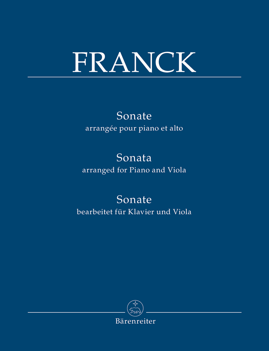 BARENREITER FRANCK CESAR - SONATE ARRANGEE POUR ALTO & PIANO