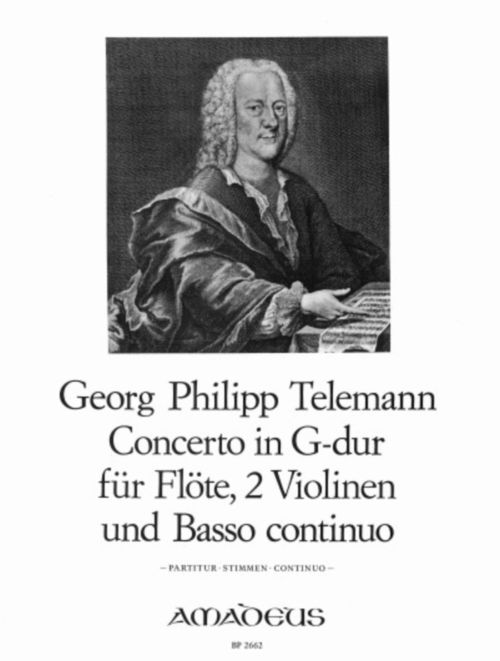AMADEUS TELEMANN - CONCERTO G MAJOR TWV Anh. 51:G1 - SCORE AND PARTS