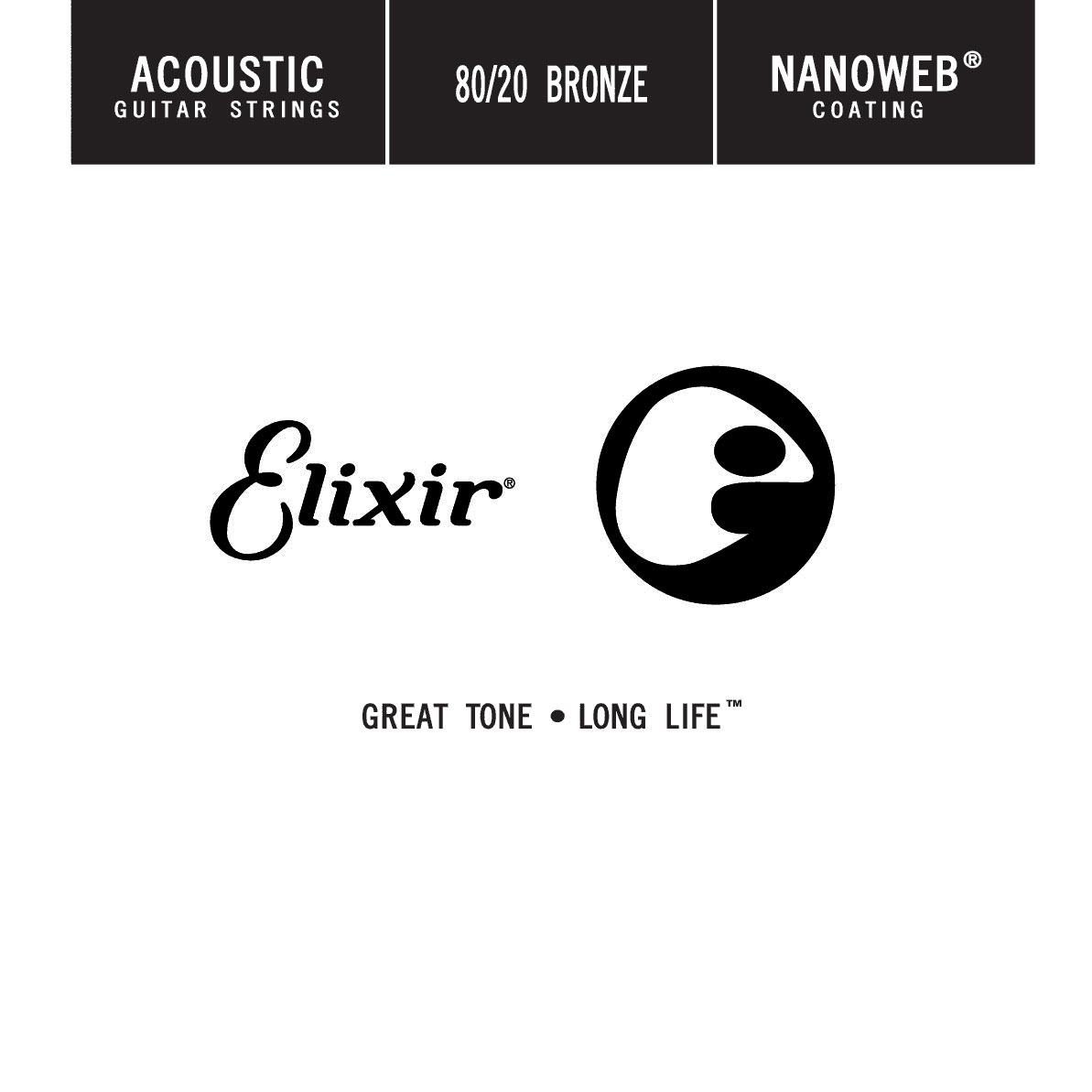 ELIXIR NANOWEB BRONZE 80/20 ACOUSTIC STRINGS REASSEMBLED BY 4 PIECES SOLID STEEL 022