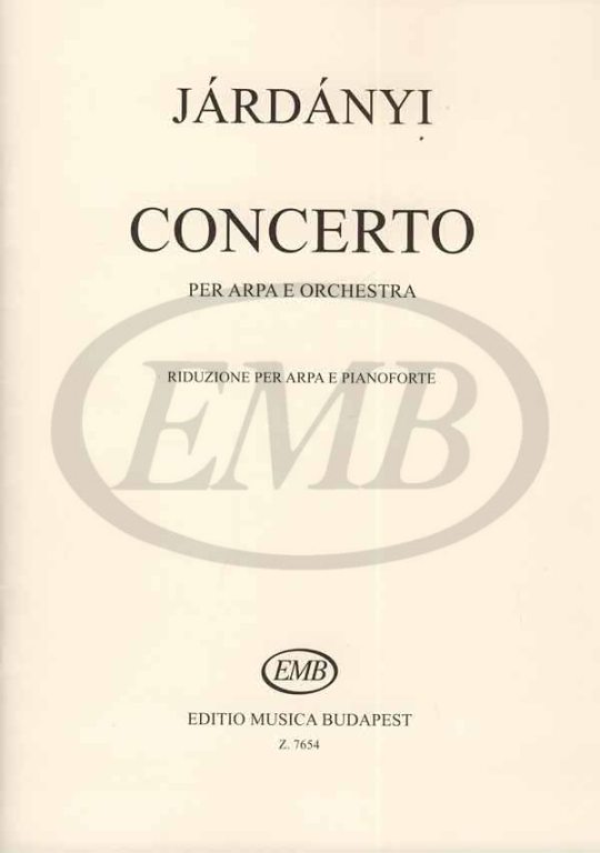 EMB (EDITIO MUSICA BUDAPEST) JARDANYI - HARP CONCERTO - PIANO